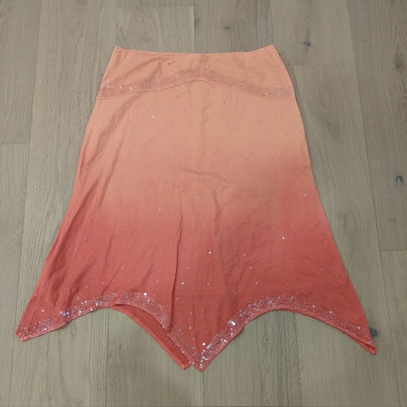 Y2K coral sequin skirt - Picture 1 of 7